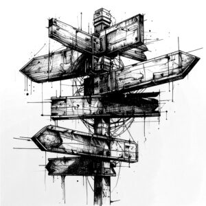 sketch signpost