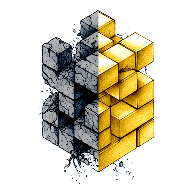 Grey to Gold blocks