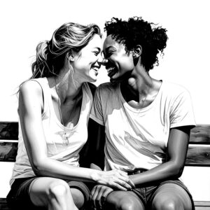 girls laughing