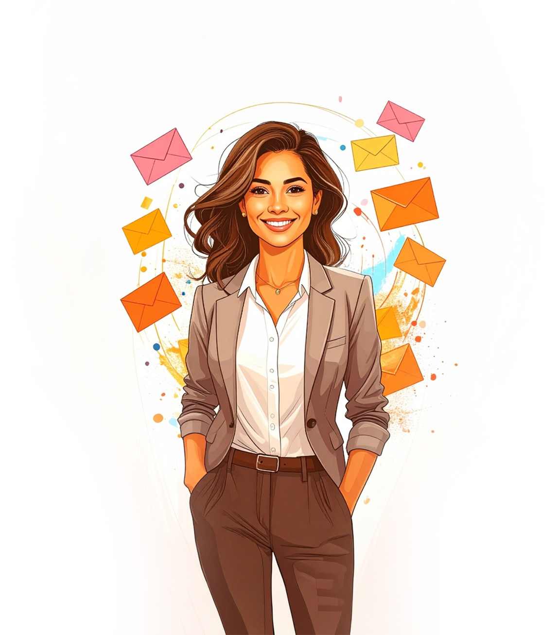 Business Woman and Emails