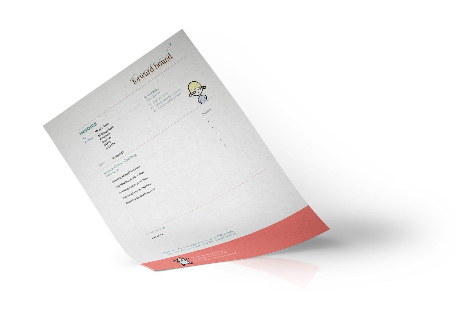 Forward Bound invoice